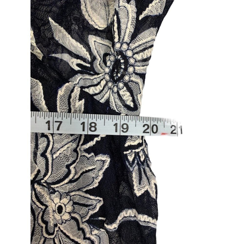 Westport Women's Navy Blue & White Floral Off The Shoulders Dress - Picture 5 of 6